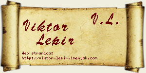 Viktor Lepir vizit kartica